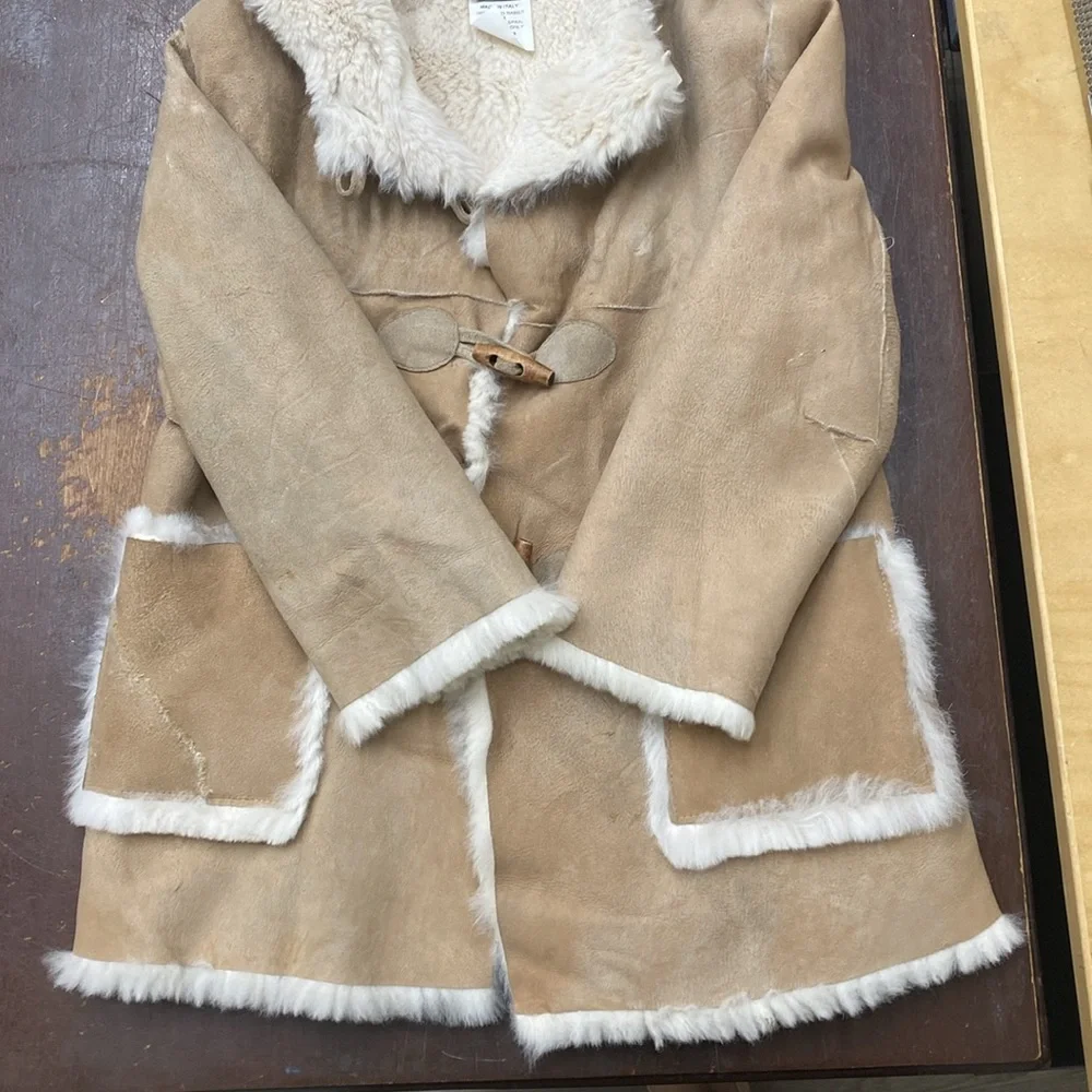 Real Rabbit Fur Shearling Coat - Picture 3 of 4